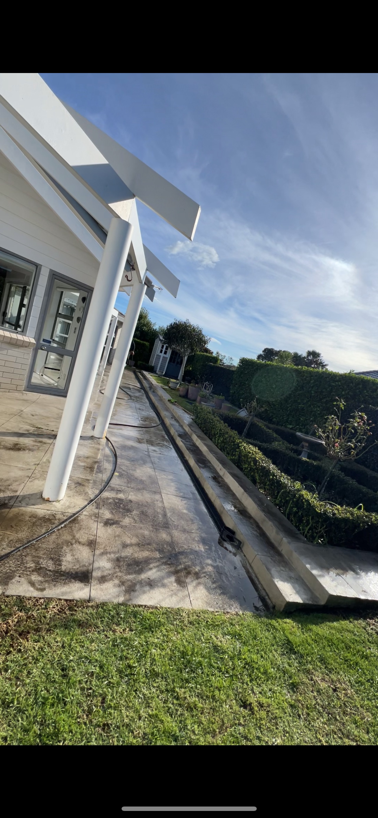 House exterior before washing