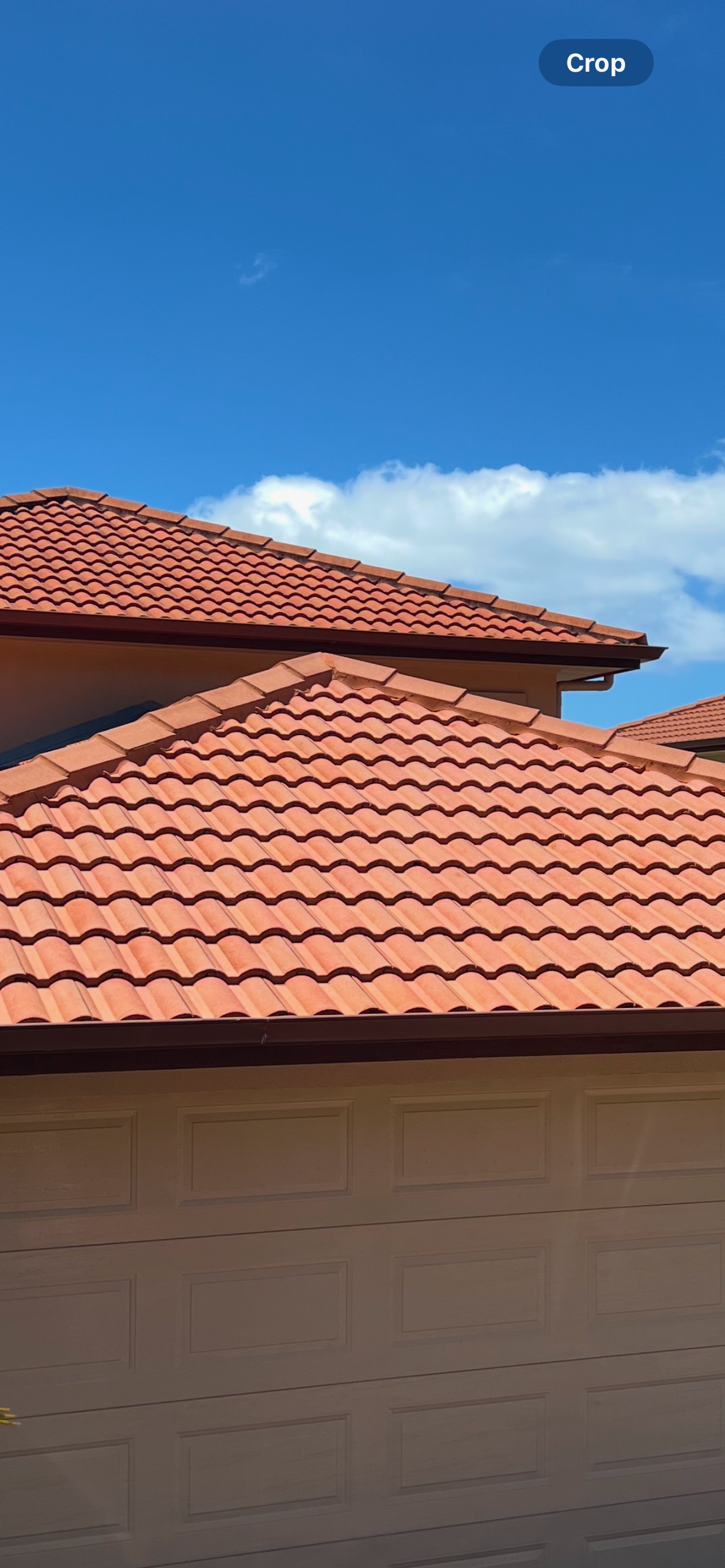 Roof after washing — tiles cleared of buildup